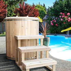 Dundalk Leisurecraft The Baltic Cold Plunge Tub with Steps and Cover