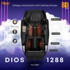 Kahuna Chair Dios Massage Chair 8D AI Dual Air Tech Touch Roller SL-track with Brain Relaxation Program 1288