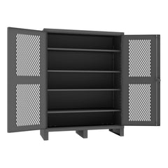 Durham Mfg. Ventilated Cabinet, 12 Gauge, 4 Shelves, 60 x 24 x 78 | HDCV246078-4S95