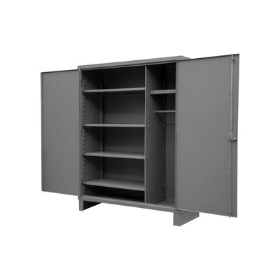 Durham Mfg. Wardrobe Cabinet, 4 Adjustable Shelves, 1 Fixed Shelf, Hanger Bar, 36 x 24 x 78 | HDWC243678-5S95