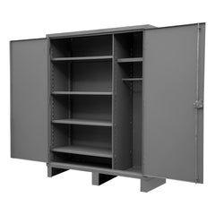 Durham Mfg. Wardrobe Cabinet, 5 Shelves, Hanger Bar, 60 x 24 x 78 | HDWC246078-5S95